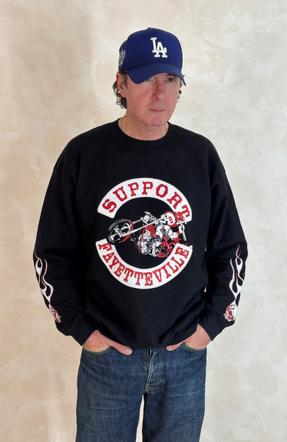 Size L Crew Sweat Support Fayetteville-AJ357 Studio