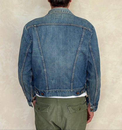 Size 44US / 54 EU Authentic 70s Wrangler denim jacket -4 pockets- Made in the USA-AJ357 Studio