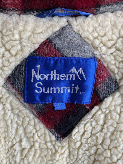 Large. Heavy plaid zipper jacket made by Northern Summit-AJ357 Studio