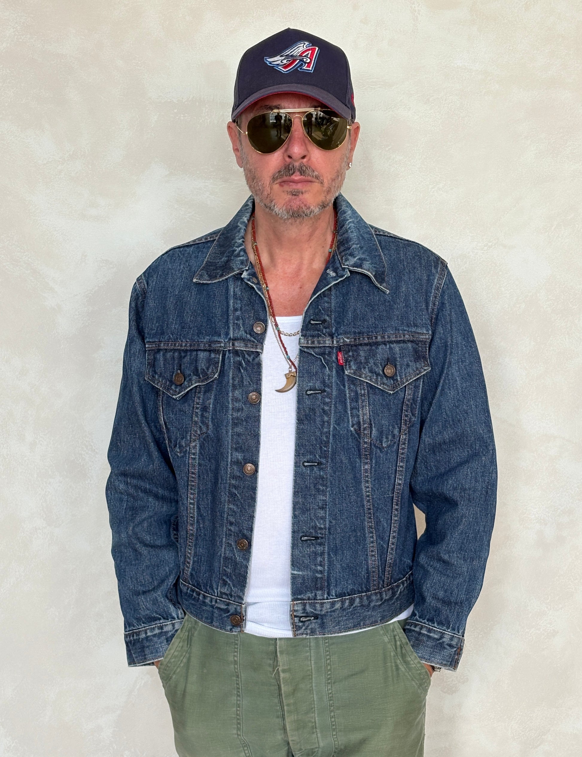 Size 40US / 50EU. Vintage Early 70s 2 pocket Levi’s Denim Jacket 70505 – Single Stitch, Made in USA - USA Vintage Bcn