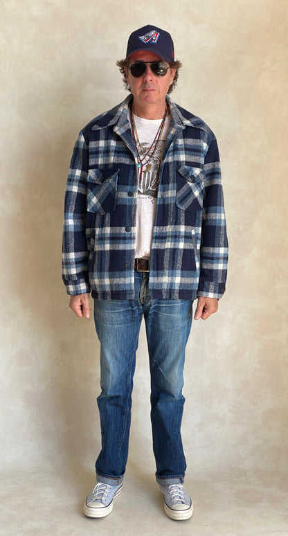 Med. 44US/54EU Vintage plaid jacket made by Sears-AJ357 Studio