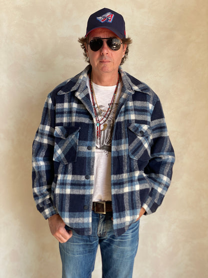 Med. 44US/54EU Vintage plaid jacket made by Sears-AJ357 Studio