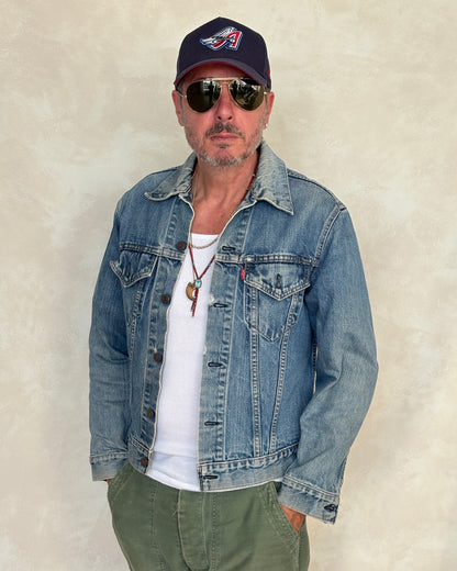 Size 38US / 48EU. Vintage 70s 2 pocket Levi’s Denim Jacket 70505 – Double Stitch, Made in USA-AJ357 Studio