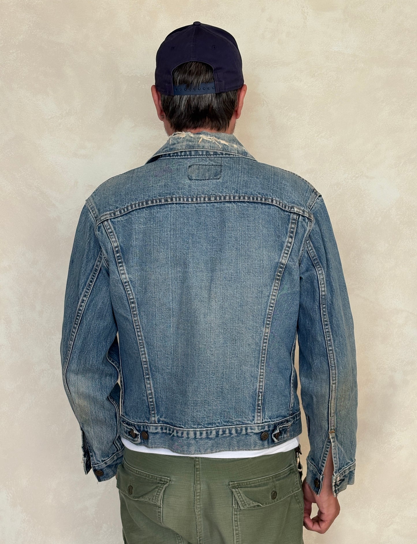 Size 38US / 48EU. Vintage 70s 2 pocket Levi’s Denim Jacket 70505 – Double Stitch, Made in USA - USA Vintage Bcn