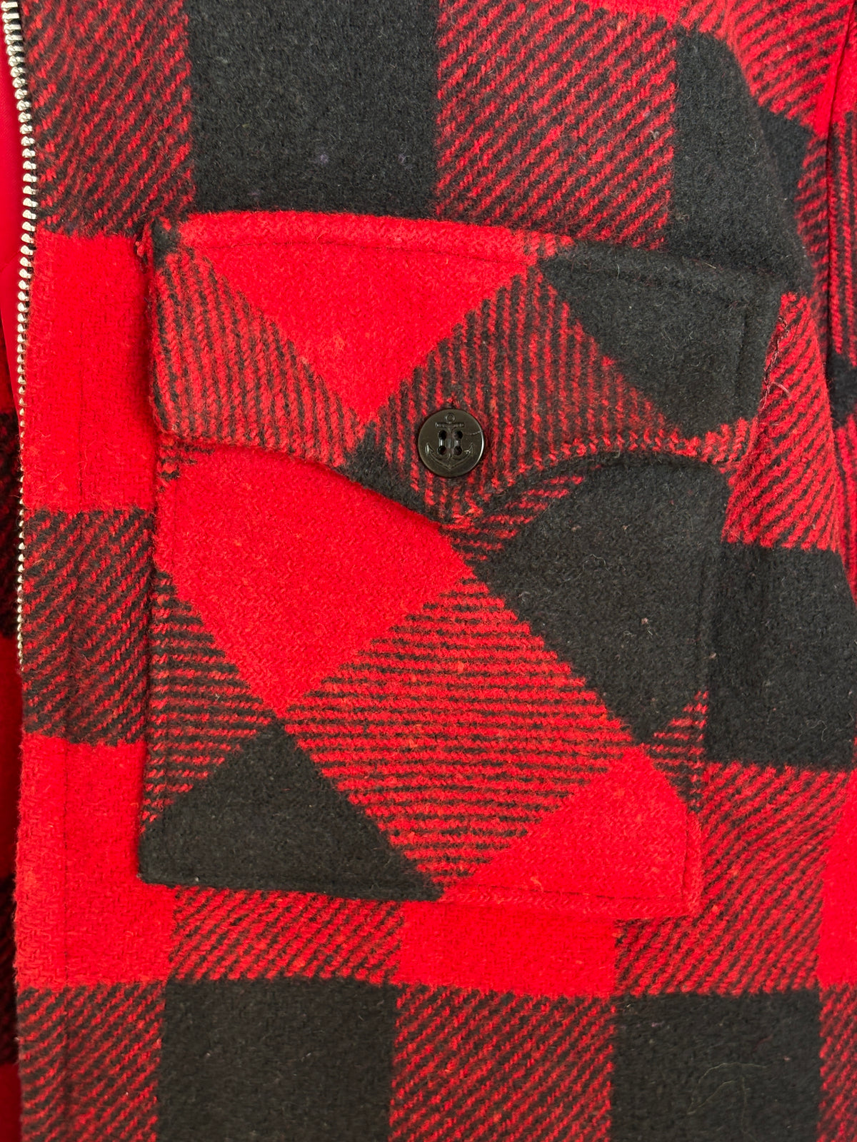 Vintage 1960s  Buffalo Plaid Wool Jacket — Size 42US (52EU) — Made in USA By V.I.P