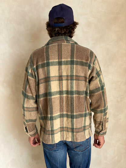 Large. Vintage wool plaid Woolrich shirt jacket-AJ357 Studio