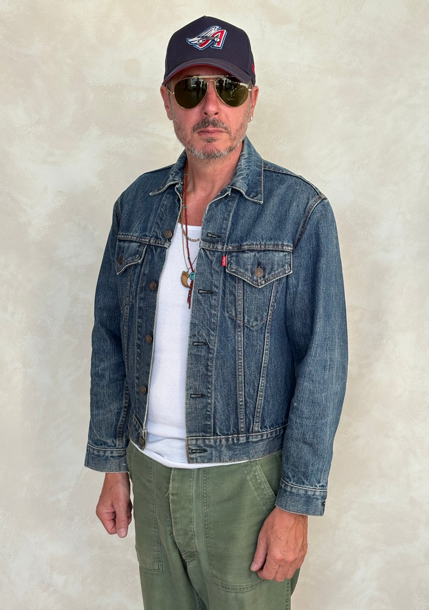 Size 38US / 48EU. Vintage Early 70s 2 pocket Levi’s Denim Jacket 70505 – Single Stitch, Made in USA - USA Vintage Bcn