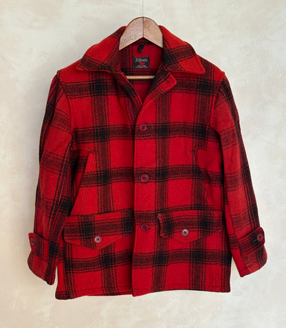 Size Small. Vintage 1940s Sears Roebuck plaid wool hunting jacket
