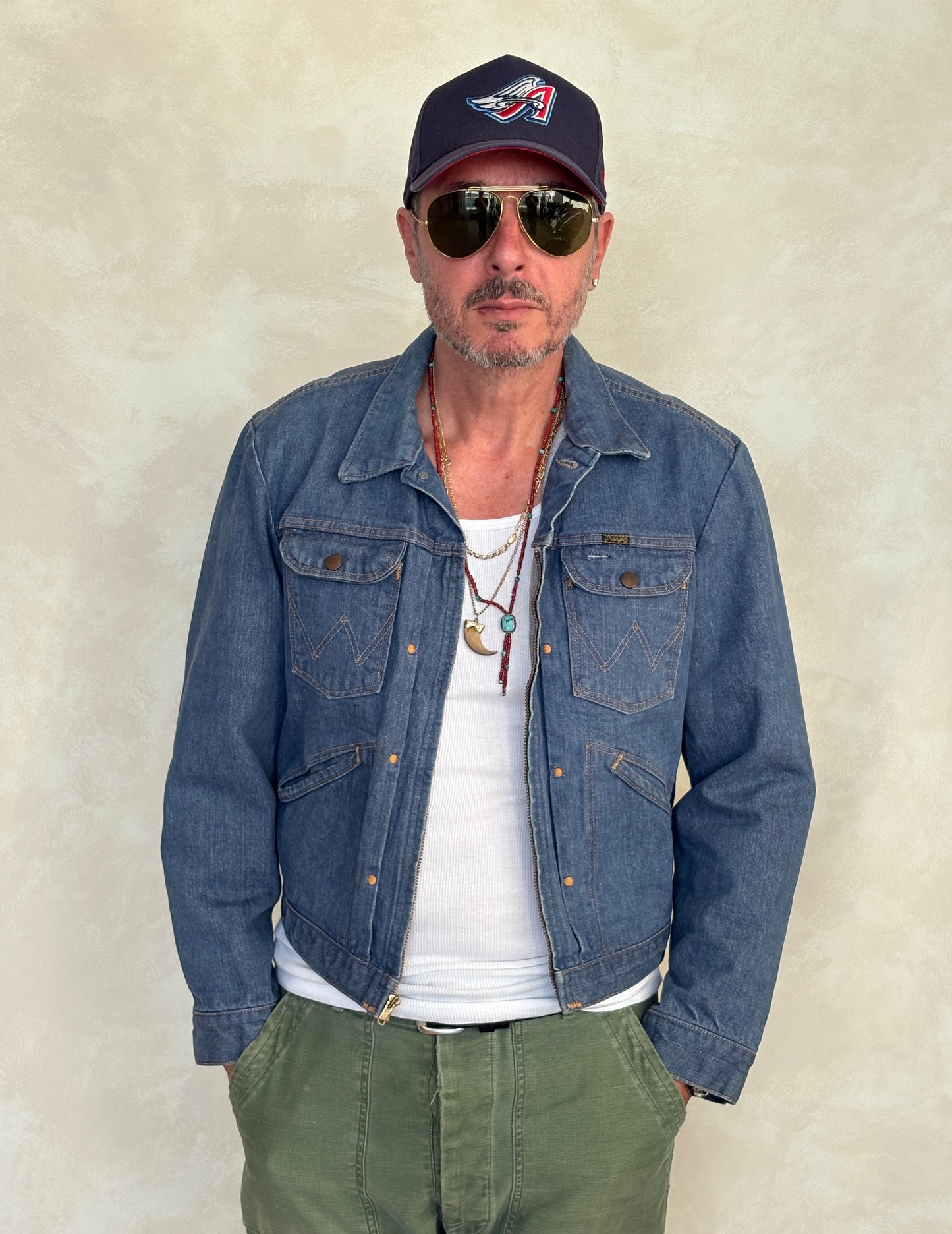 Size 44US / 54EU. Authentic Wrangler jacket – Made in the USA - USA Vintage Bcn