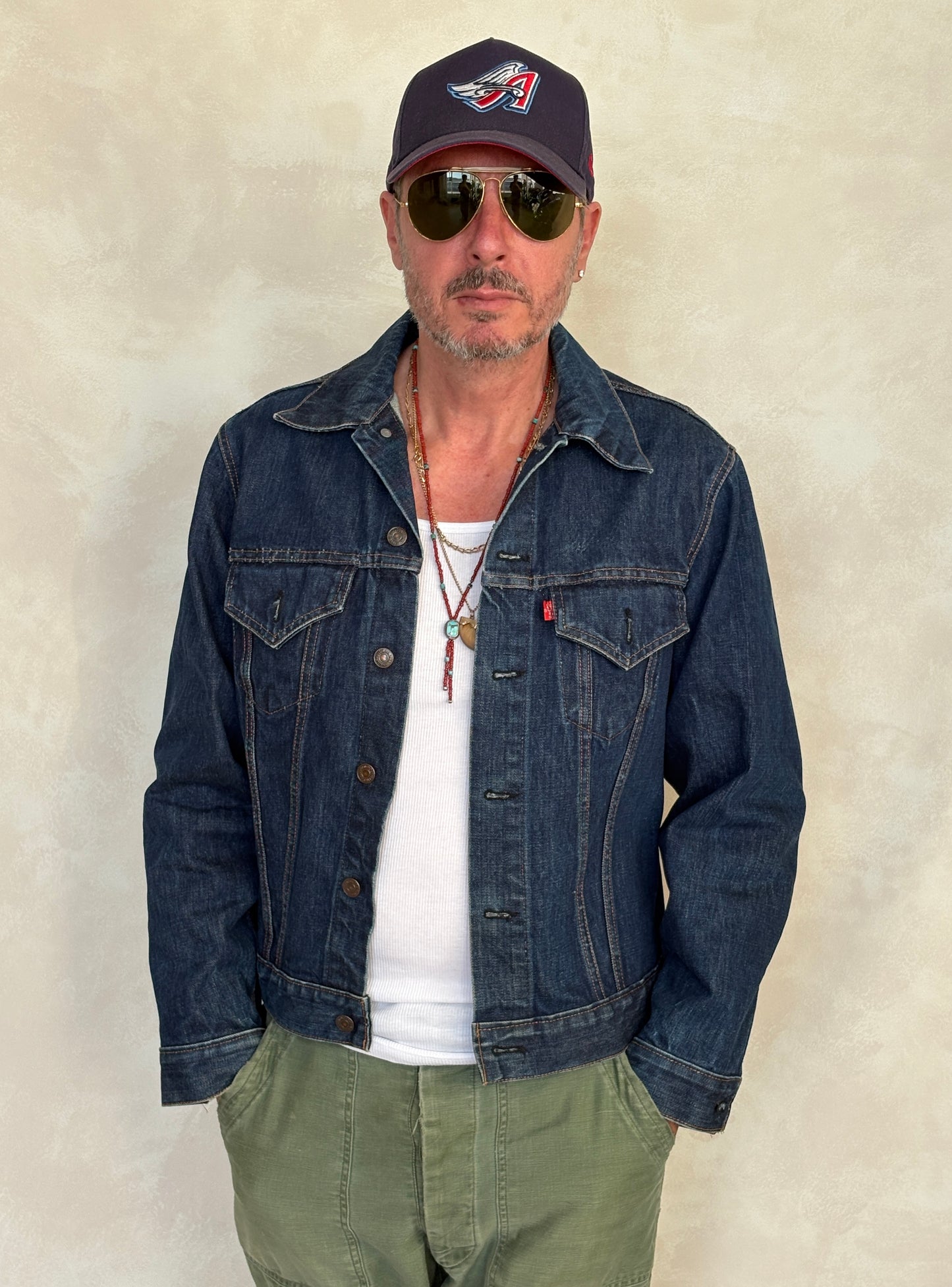 Size 42US / 42EU. Vintage Early 70s 2 pocket Levi’s Denim Jacket 70505 – Single Stitch, Made in USA - USA Vintage Bcn