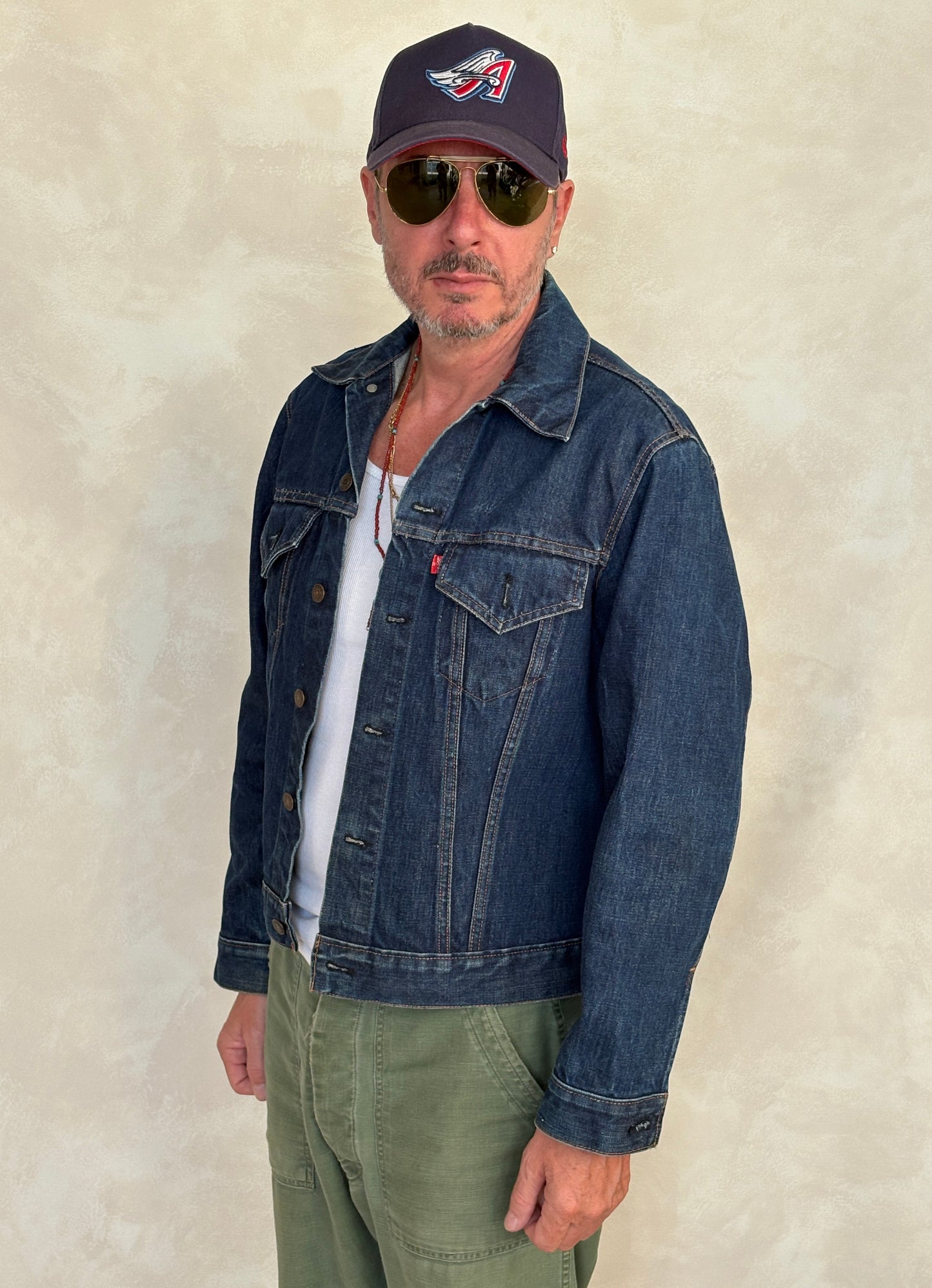 Size 42US / 42EU. Vintage Early 70s 2 pocket Levi’s Denim Jacket 70505 – Single Stitch, Made in USA - USA Vintage Bcn