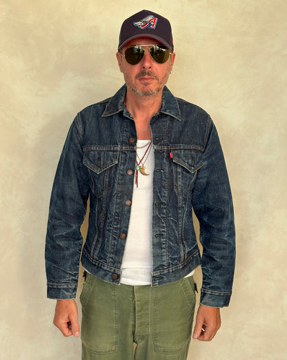 Size 38US / 48EU. Levis 70505 – Vintage Early 70s 2 pocket Levi’s lined Denim Jacket 70505 – Single Stitch, Made in USA-AJ357 Studio