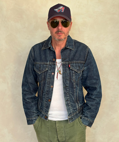 Size 38US / 48EU. Levis 70505 – Vintage Early 70s 2 pocket Levi’s lined Denim Jacket 70505 – Single Stitch, Made in USA-AJ357 Studio