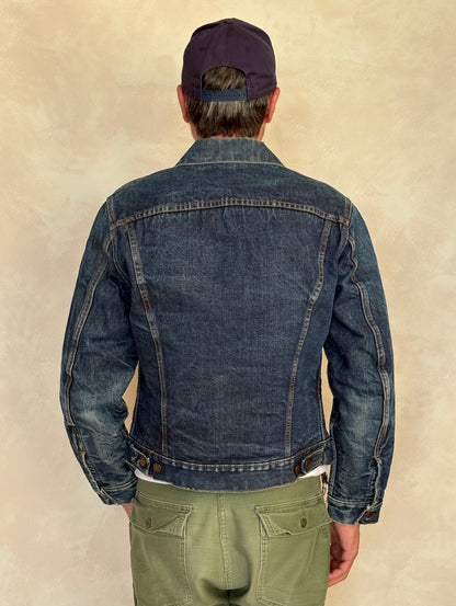 Size 38US / 48EU. Levis 70505 – Vintage Early 70s 2 pocket Levi’s lined Denim Jacket 70505 – Single Stitch, Made in USA-AJ357 Studio