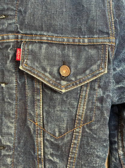 Size 38US / 48EU. Levis 70505 – Vintage Early 70s 2 pocket Levi’s lined Denim Jacket 70505 – Single Stitch, Made in USA-AJ357 Studio