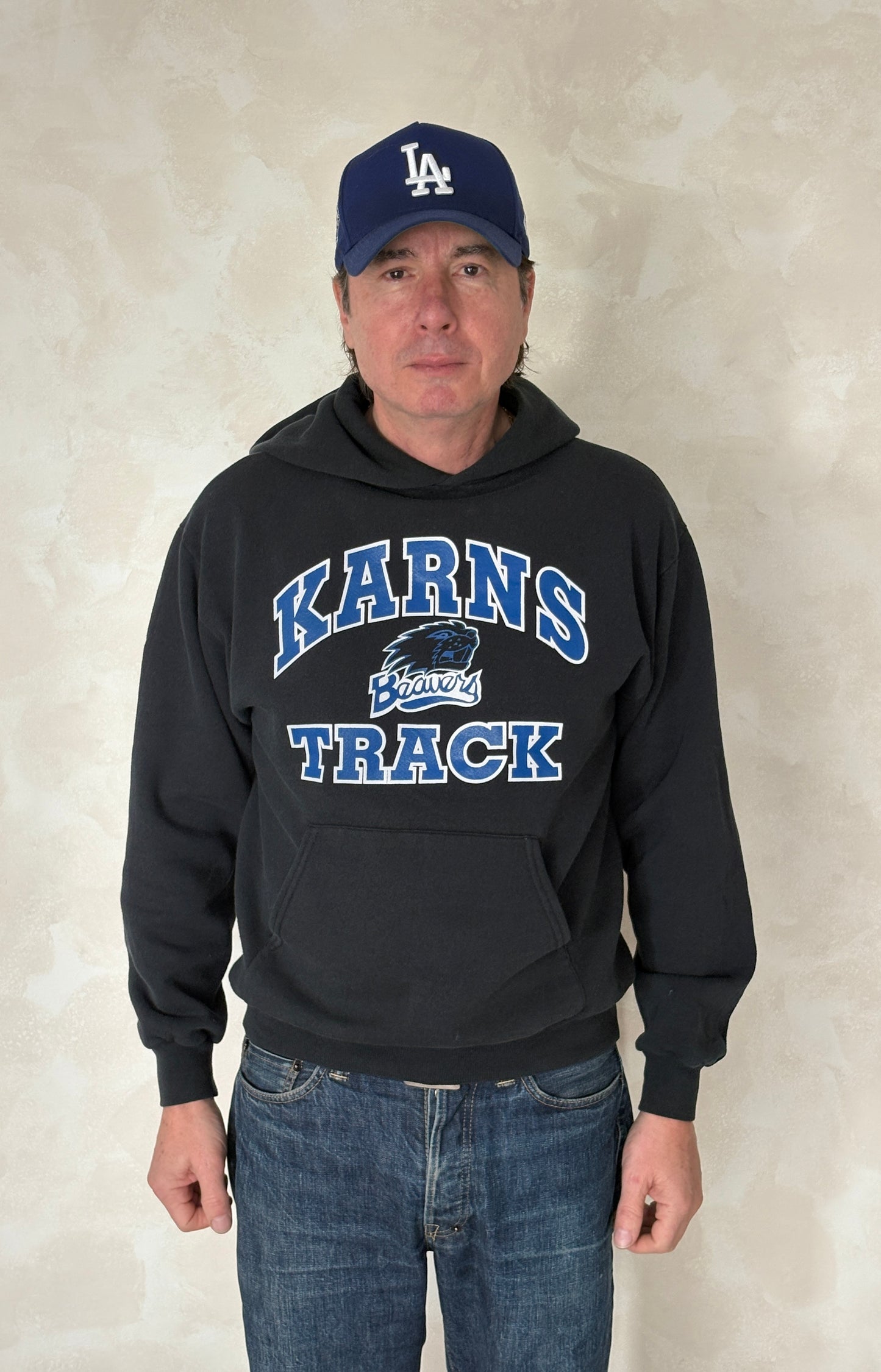 Size M Hooded Karns Track Made By Jerzees - USA Vintage Bcn