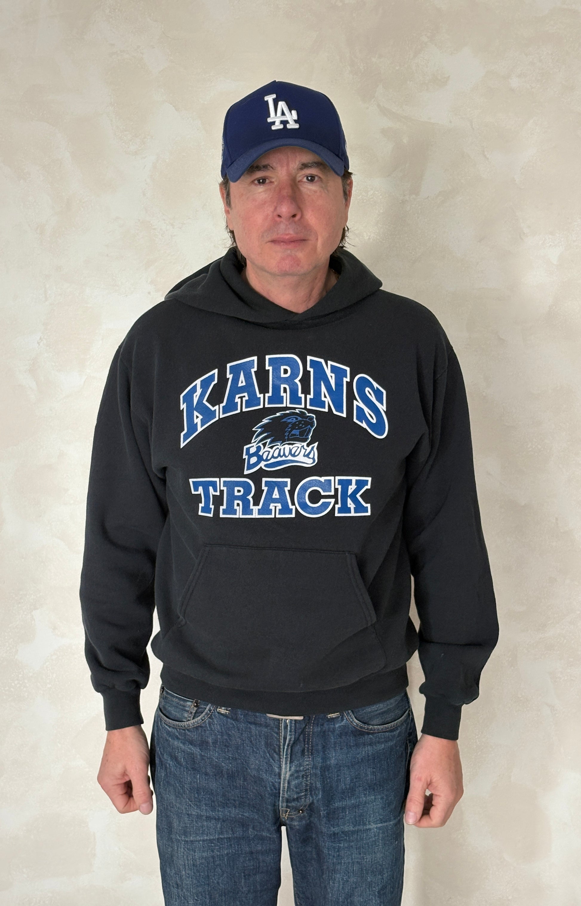 Size M Hooded Karns Track Made By Jerzees - USA Vintage Bcn