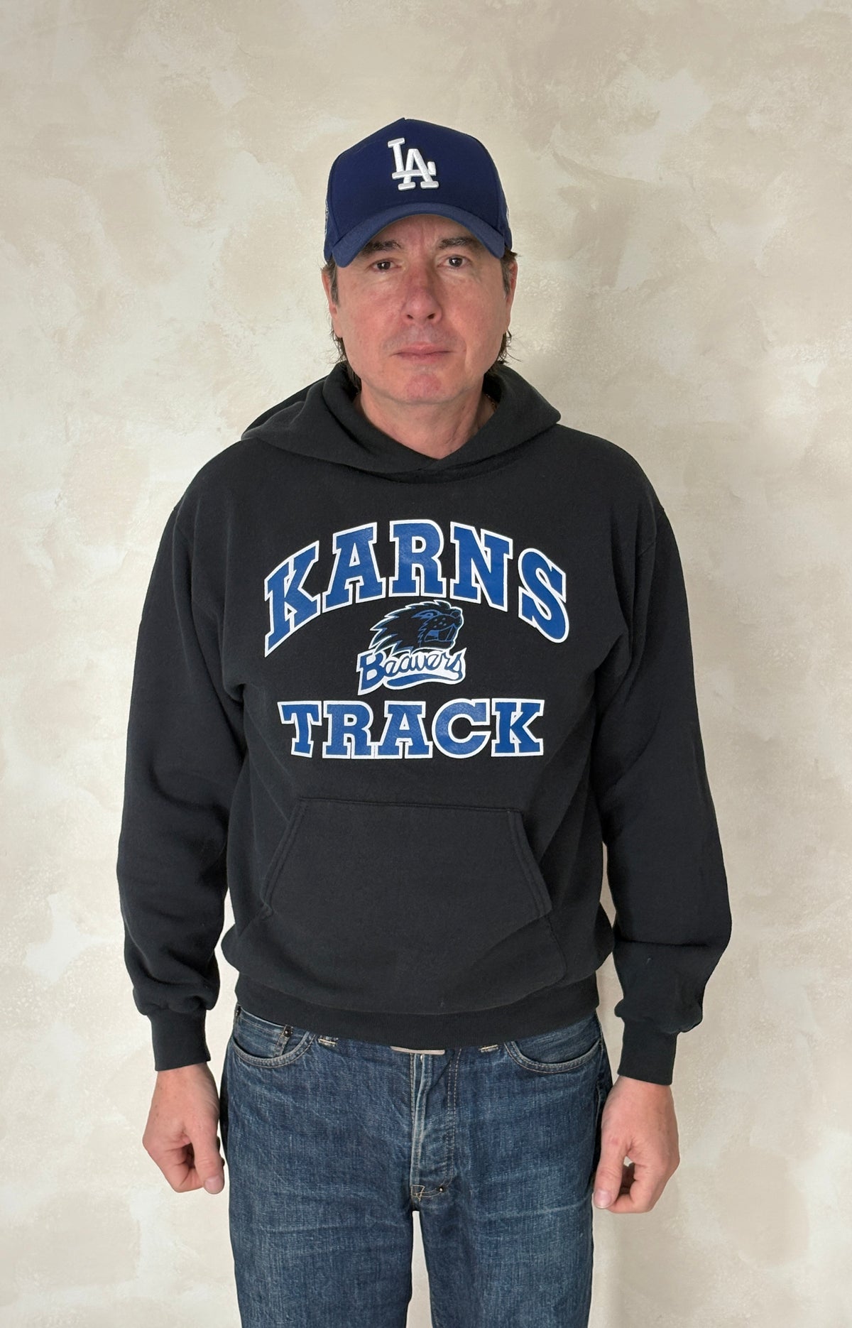 Size M Hooded Karns Track Made By Jerzees-AJ357 Studio