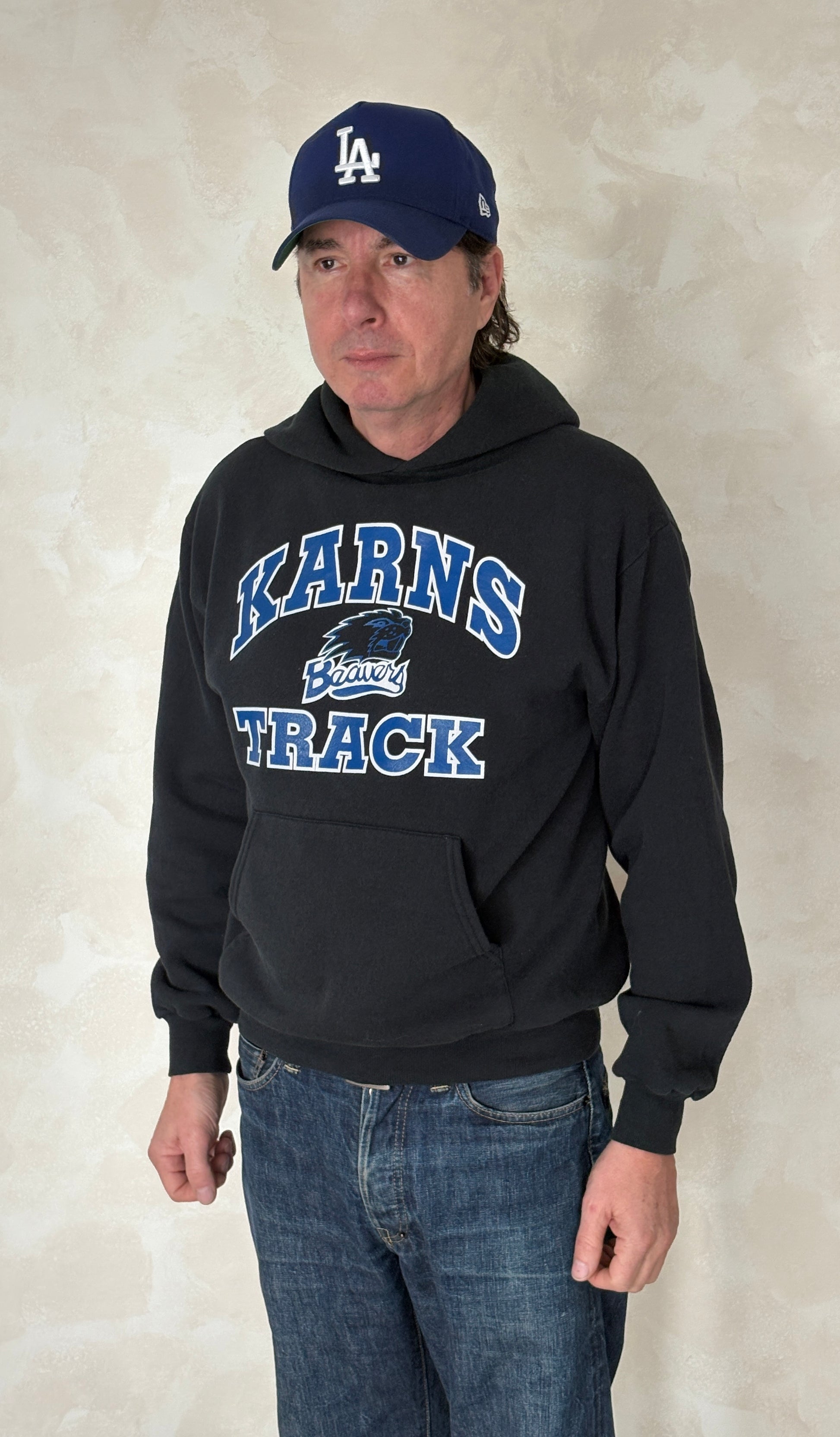 Size M Hooded Karns Track Made By Jerzees - USA Vintage Bcn