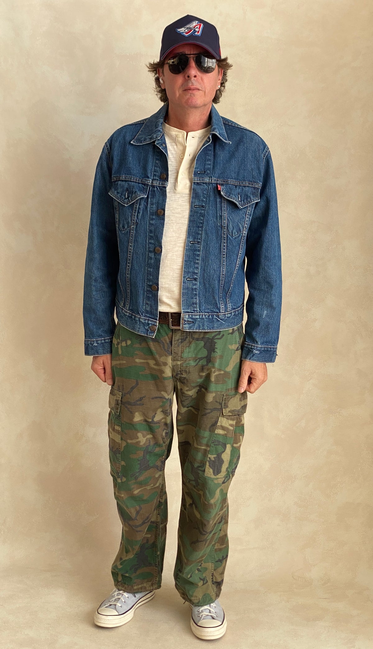 Med Short . Authentic US Army 1970 Vietnam war era camouflage jungle pants.-military-AJ357 Studio