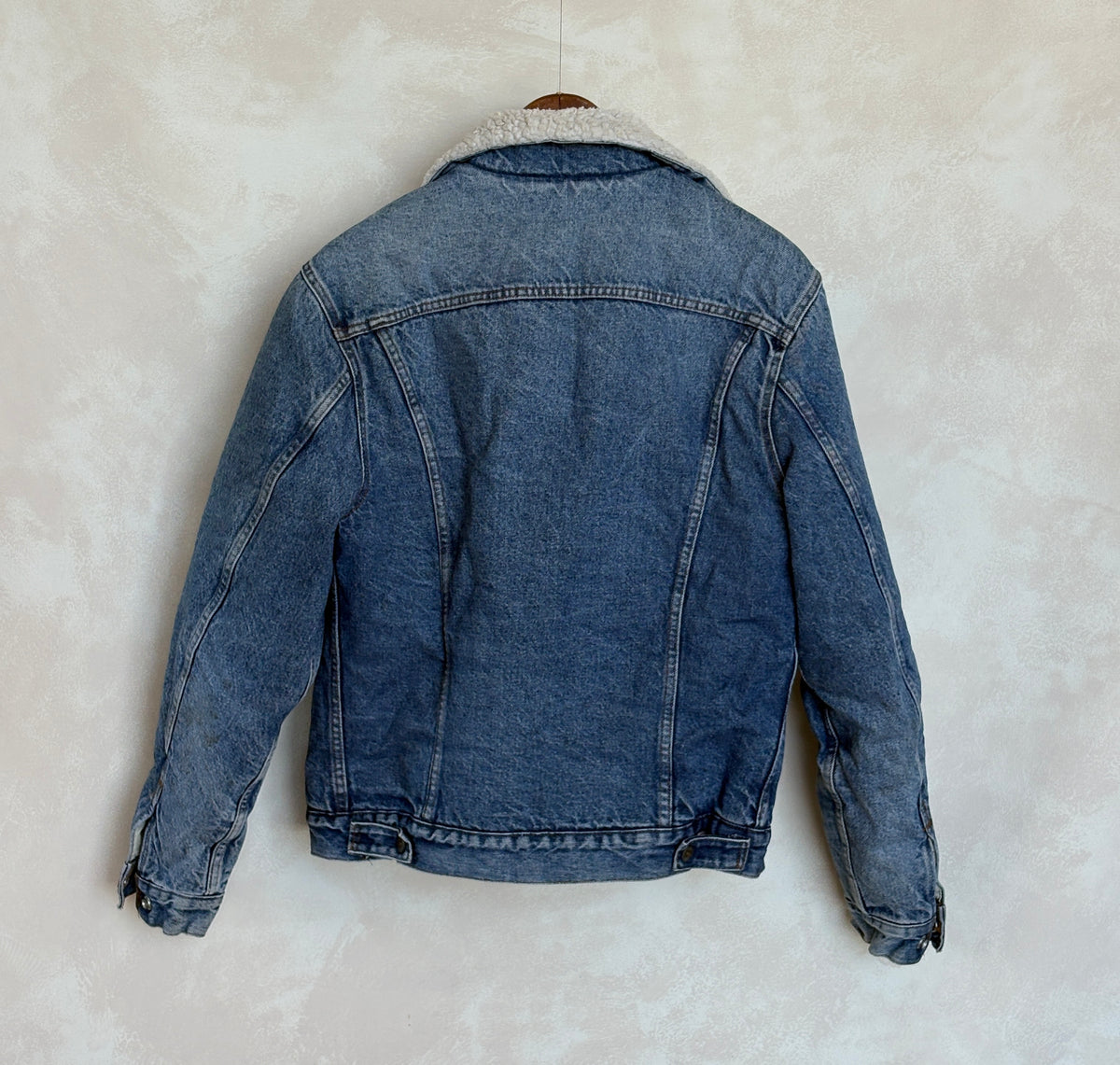 Vintage Levi's San Francisco Sherpa-Lined Denim Trucker Jacket — Made In Usa — Size 38L