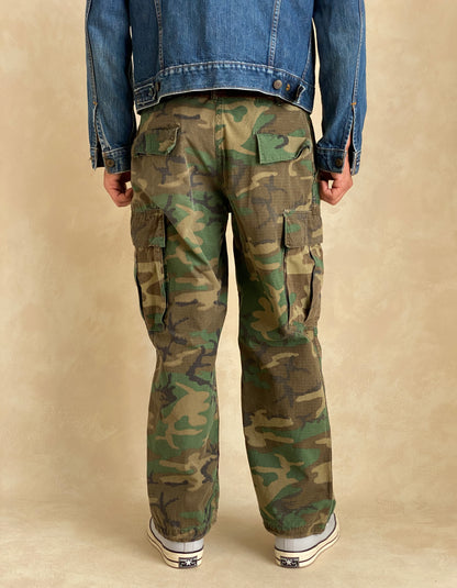 Med Short . Authentic US Army 1970 Vietnam war era camouflage jungle pants.-military-AJ357 Studio