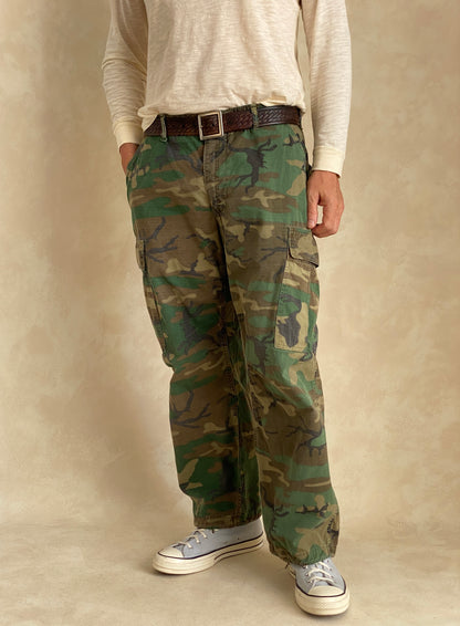 Med Short . Authentic US Army 1970 Vietnam war era camouflage jungle pants.-military-AJ357 Studio