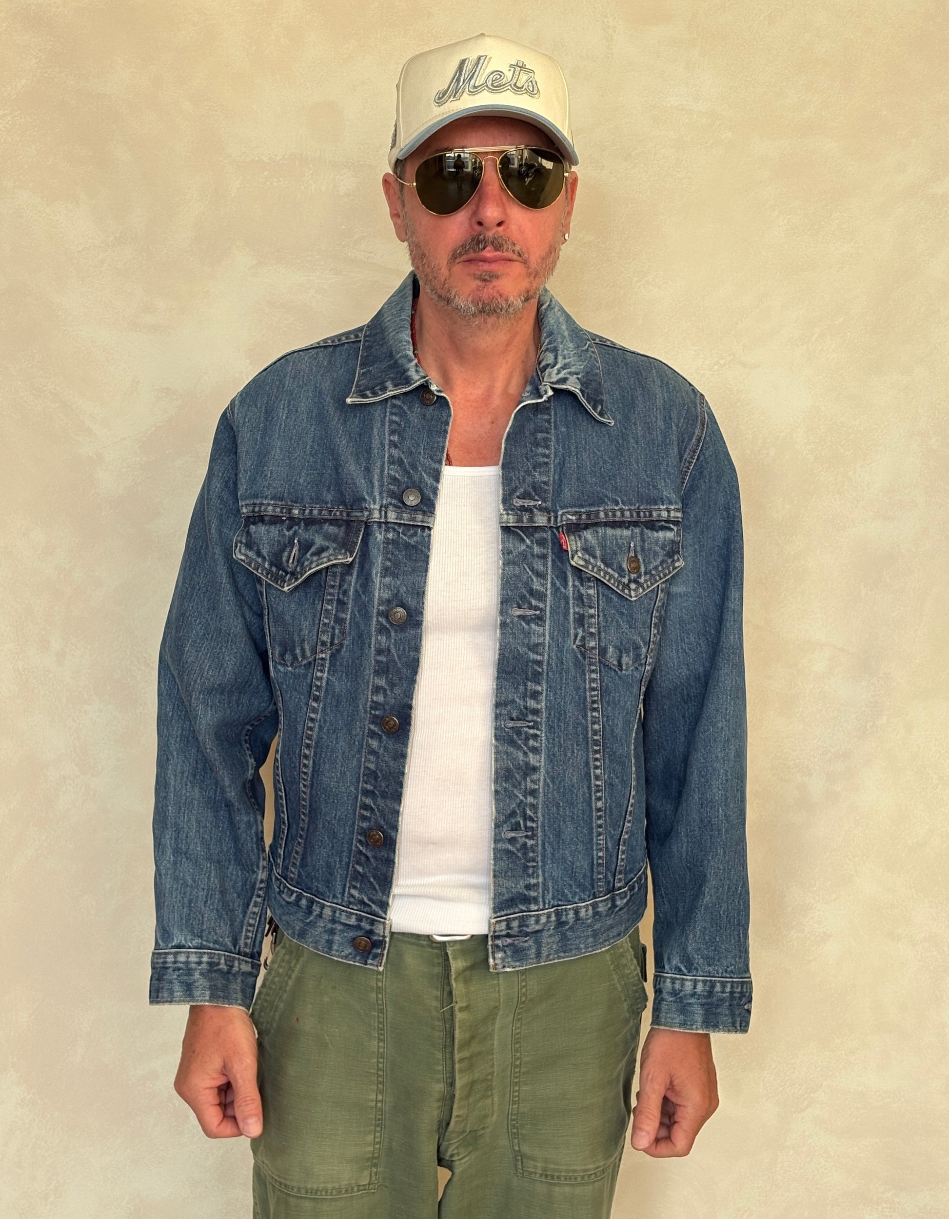 Vintage 70s Levi’s Type III Denim Trucker Jacket | Single Stitch | Size 40US | Classic 70505 Blue Jean Jacket | AJ357 Studio-AJ357 Studio