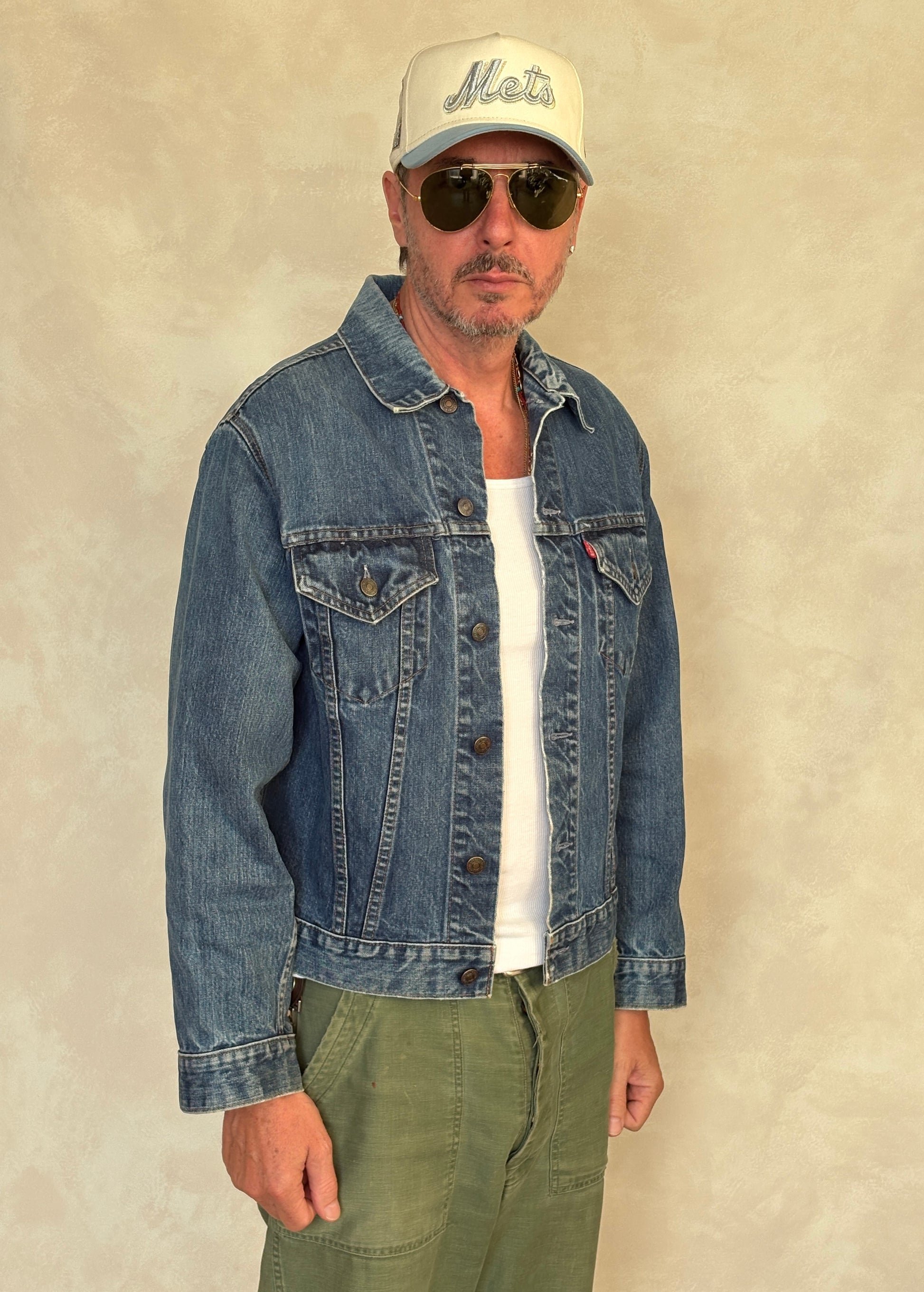 Vintage 70s Levi’s Type III Denim Trucker Jacket | Single Stitch | Size 40US | Classic 70505 Blue Jean Jacket | AJ357 Studio-AJ357 Studio