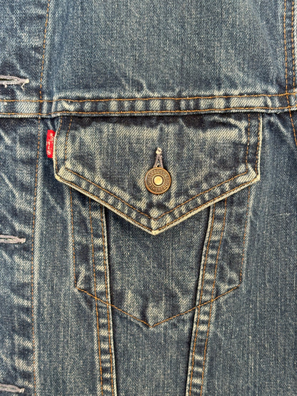Vintage 70s Levi’s Type III Denim Trucker Jacket | Single Stitch | Size 40US | Classic 70505 Blue Jean Jacket | AJ357 Studio-AJ357 Studio