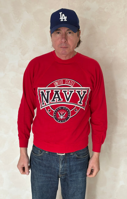 Size M Crew Sweat United States Navy Made in USA-AJ357 Studio