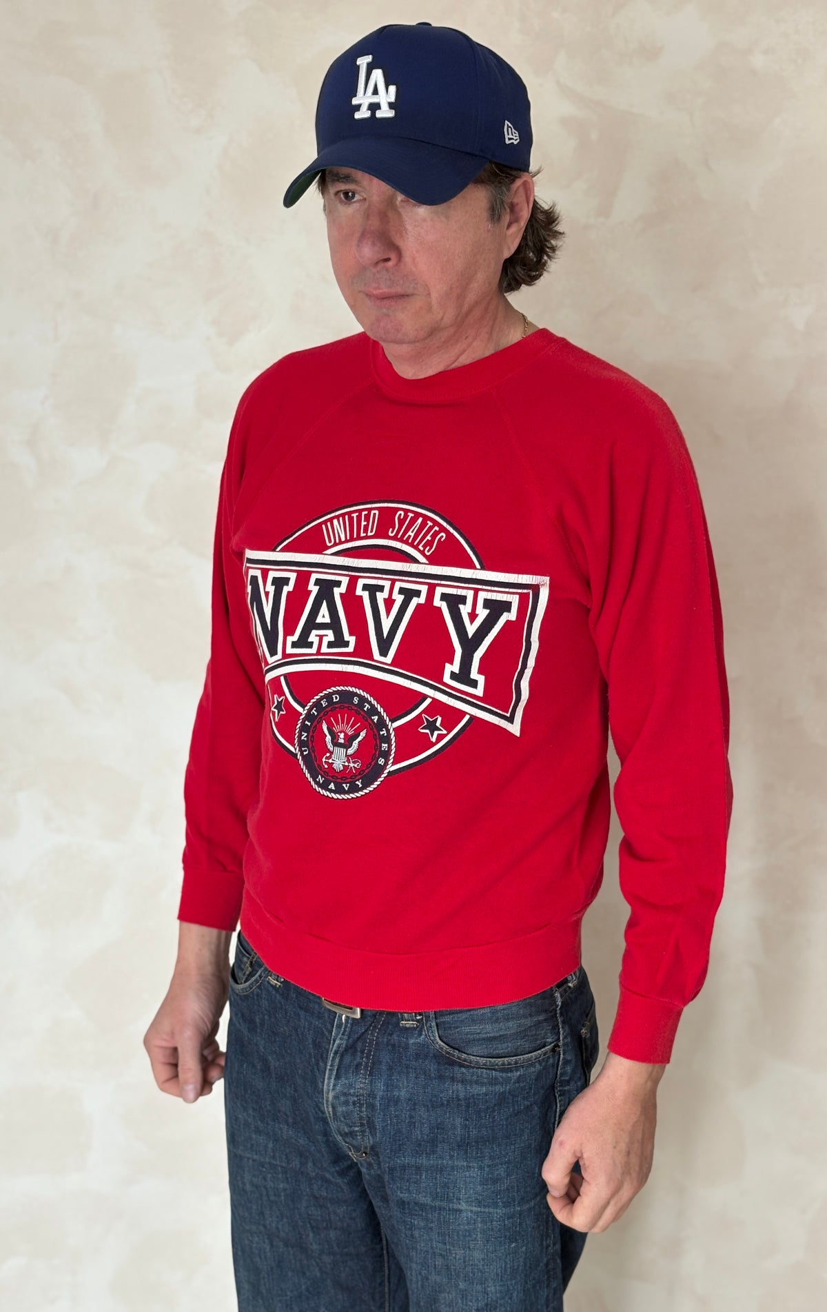 Size M Crew Sweat United States Navy Made in USA-AJ357 Studio