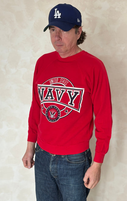 Size M Crew Sweat United States Navy Made in USA-AJ357 Studio