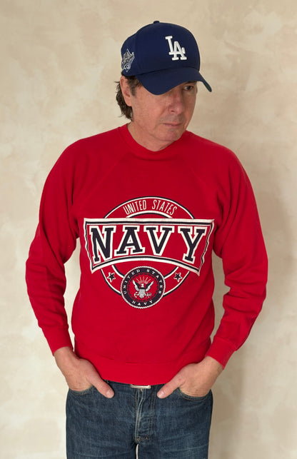 Size M Crew Sweat United States Navy Made in USA-AJ357 Studio
