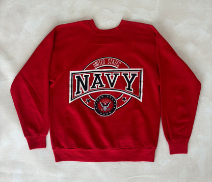 Size M Crew Sweat United States Navy Made in USA-AJ357 Studio