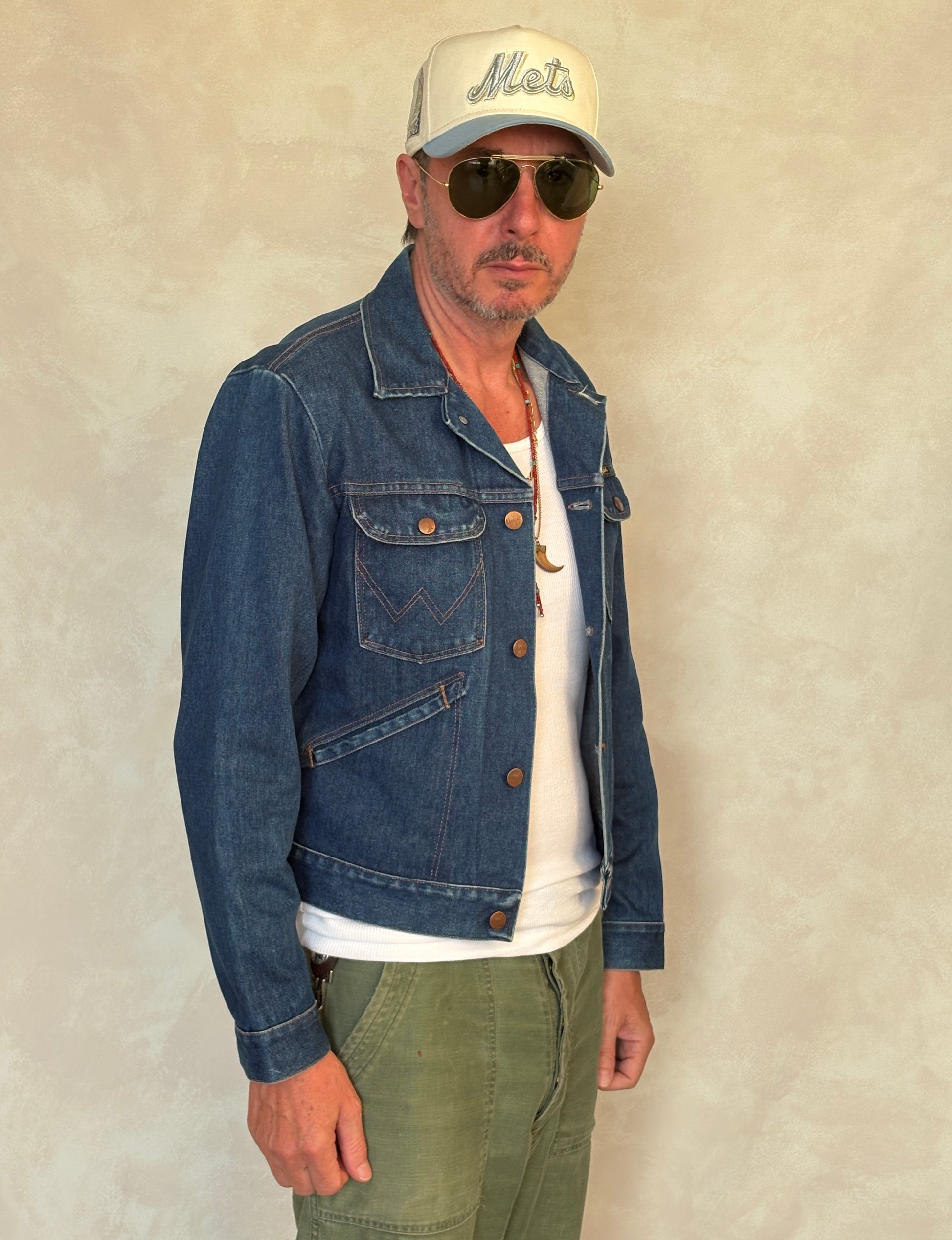 Size 38US / 48EU Authentic 80s Wrangler denim jacket -4 pockets- Made in the USA - USA Vintage Bcn