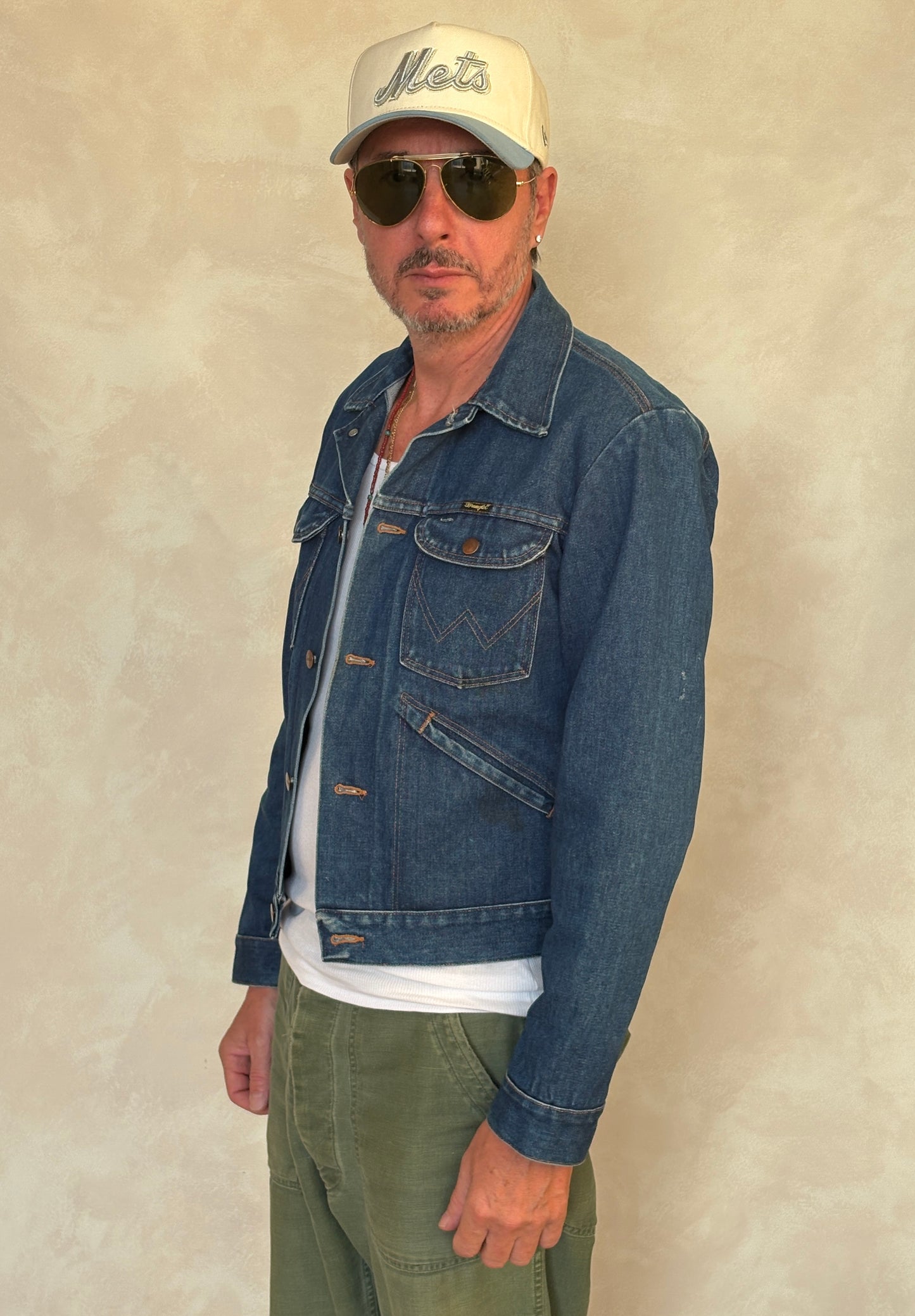 Size 38US / 48EU Authentic 80s Wrangler denim jacket -4 pockets- Made in the USA - USA Vintage Bcn