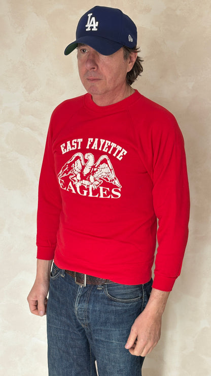 Size S Crew Sweat East Fayette 1980 Made in USA-AJ357 Studio