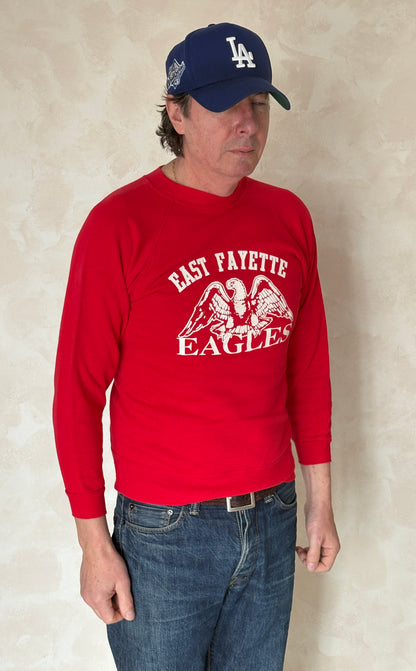 Size S Crew Sweat East Fayette 1980 Made in USA-AJ357 Studio