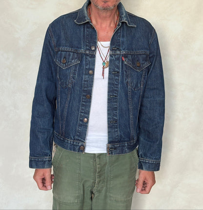 Size 42US / 52EU. Vintage 70s 2 pocket Levi’s Denim Jacket 70505 – Double Stitch, Made in USA-AJ357 Studio
