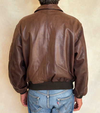 Avirex Limited B-15 Flight Jacket / 1978 US Army Air Forces Contract / Genuine Leather / XL