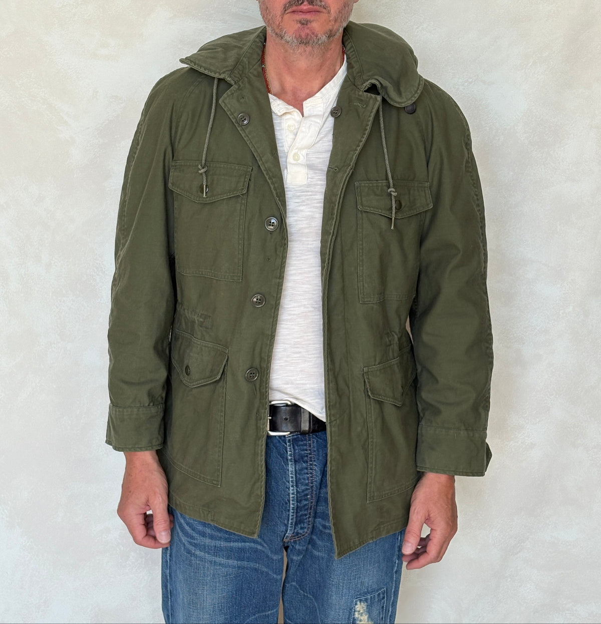 Vintage US Army OG-107 Field Jacket – Small Regular (1960s)-AJ357 Studio