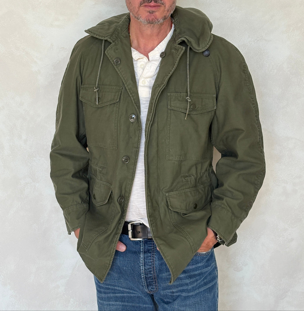 Vintage US Army OG-107 Field Jacket – Small Regular (1960s)-AJ357 Studio