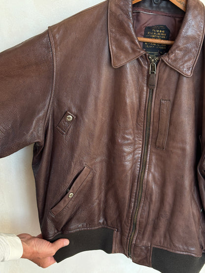 Avirex Limited B-15 Flight Jacket / 1978 US Army Air Forces Contract / Genuine Leather / XL