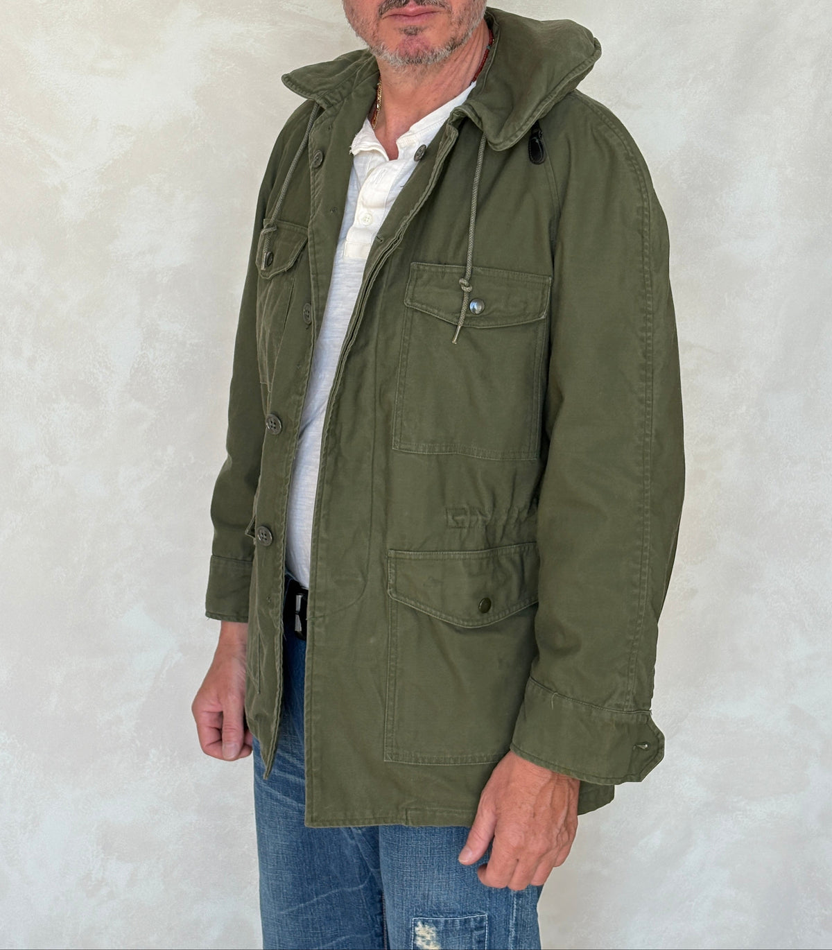 Vintage US Army OG-107 Field Jacket – Small Regular (1960s)-AJ357 Studio