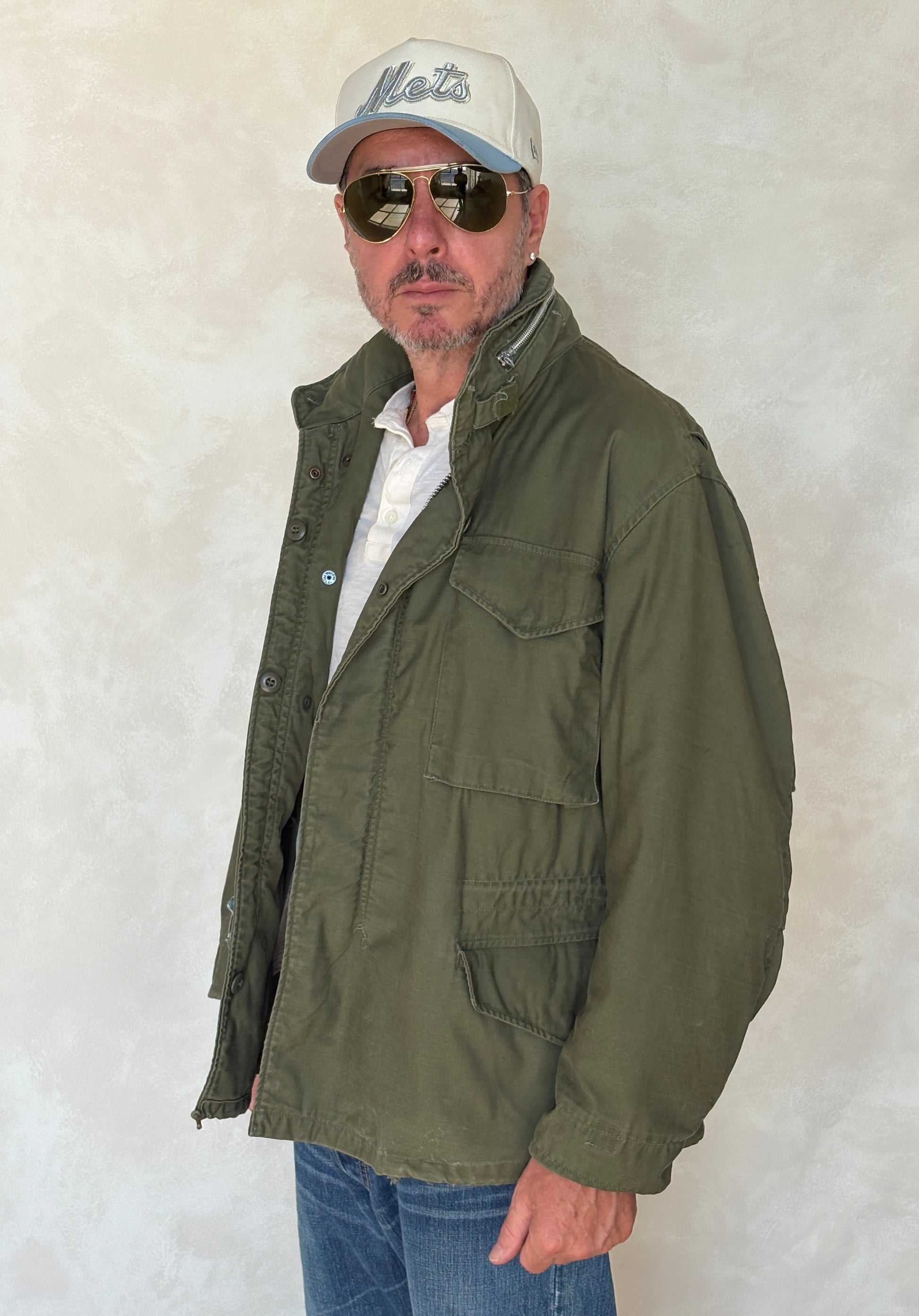 Small Reg. Rare Authentic 1965 first model US M-65 field jacket Military - USA Vintage Bcn