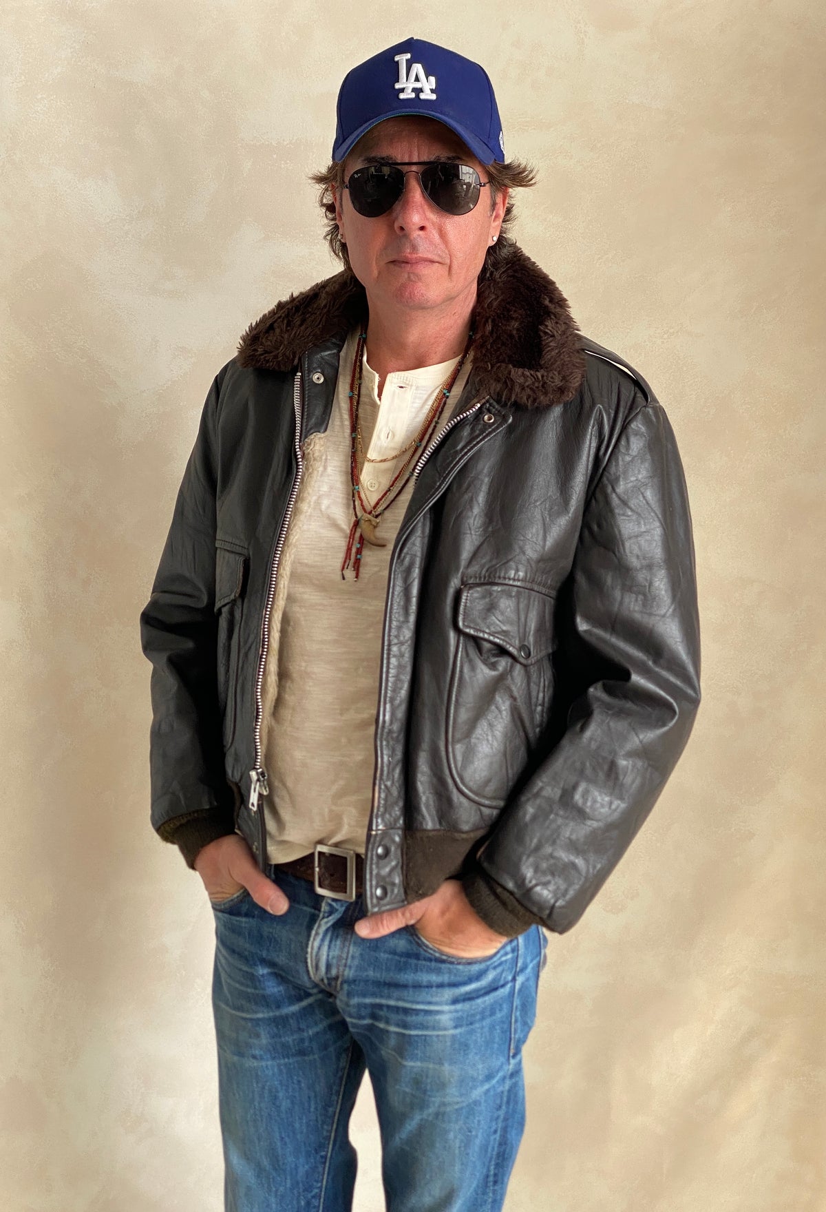 Vintage Leather Bomber Flight Jacket – Size 42US / 52EU – Featuring a Talon zipper-AJ357 Studio