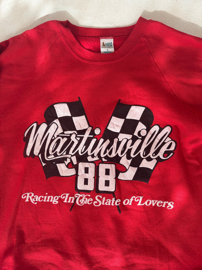 Size L 80s Crew Sweat Martinsville Made in USA-AJ357 Studio