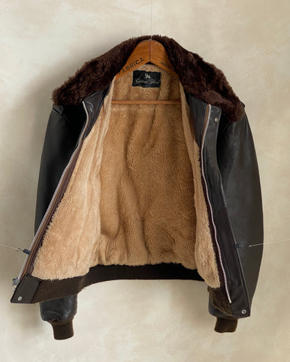 Golden Fleece Size 42 Vintage Leather Bomber Jacket - Made in USA-AJ357 Studio