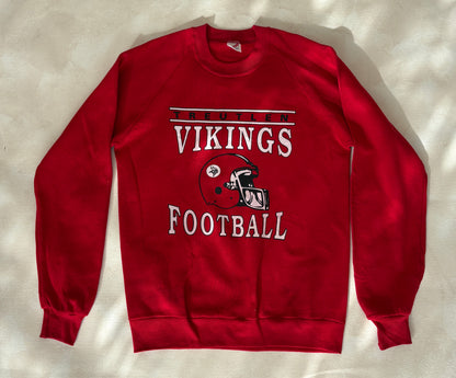 Size S Crew Neck Vikings Football Made In USA By Jerzees-AJ357 Studio